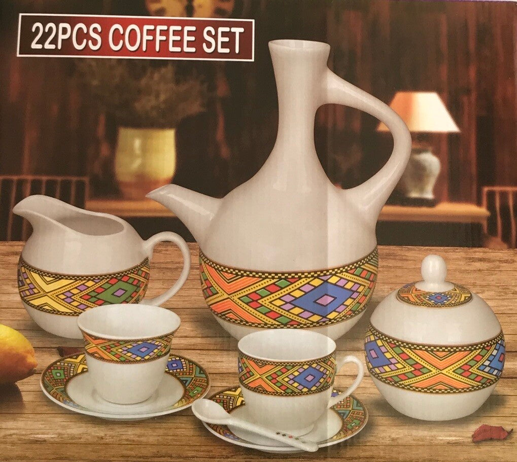 22 pcs Tlet Decor Coffee Set