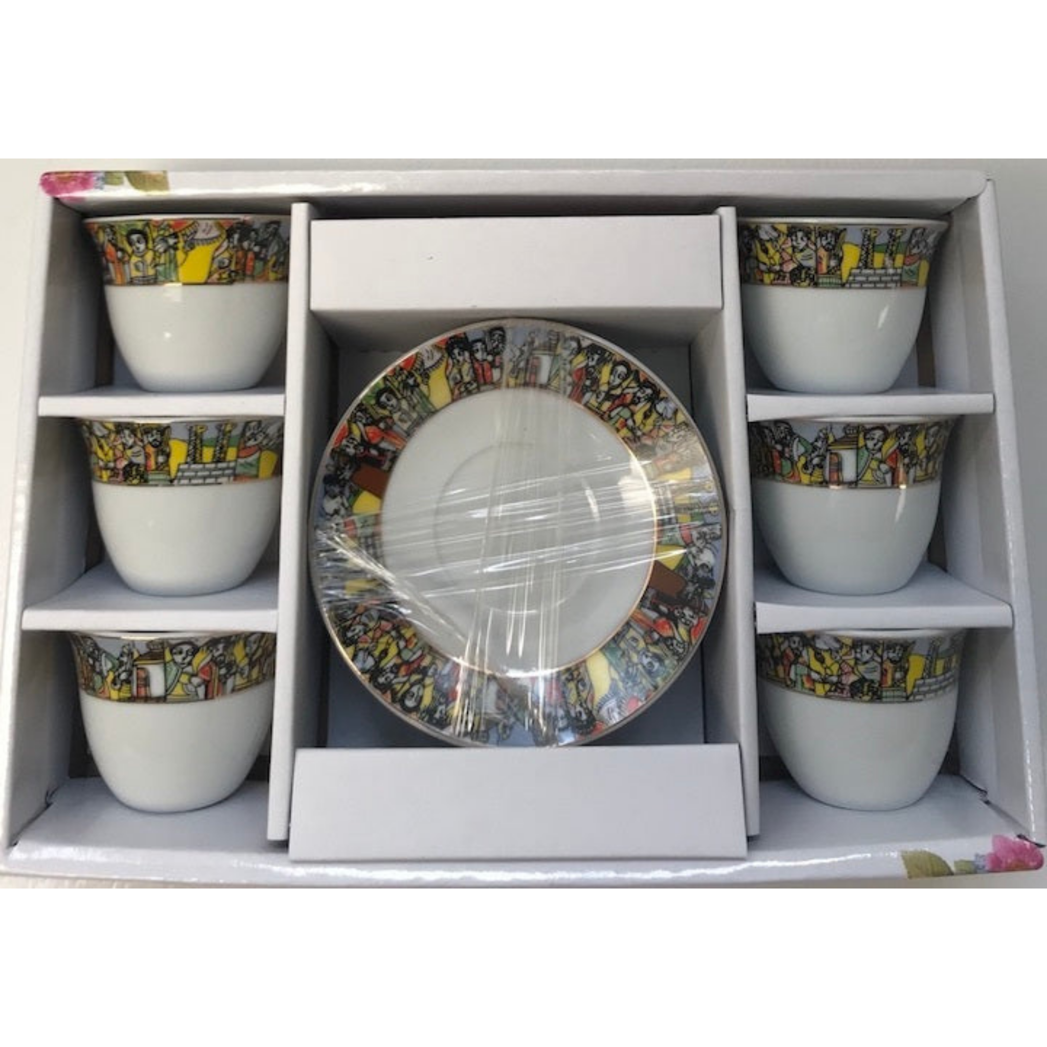 12 pcs Queen Saba Coffee Cups & Saucers ንግስተ ሳባ