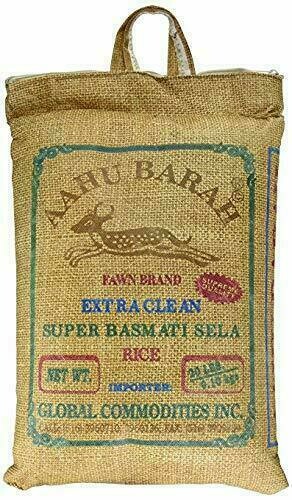 Aahu Barah Extra Clean Super Basmati Sella Rice 10lbs