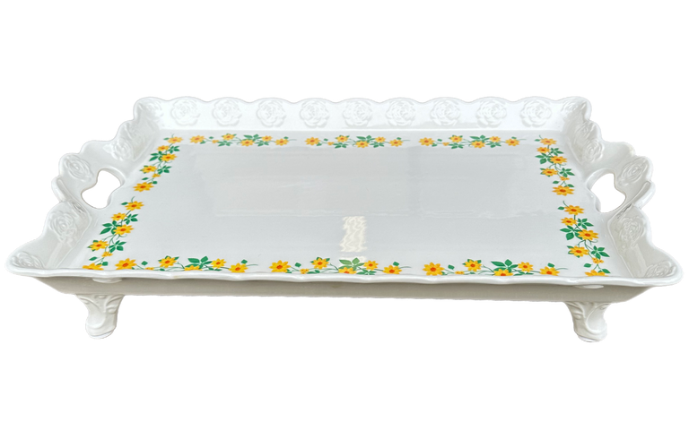 16 " Tray With Foot Adey Abeba Decor