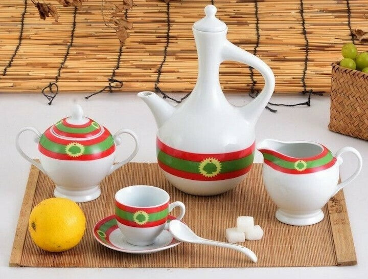 23 pcs Oromia Flag Decor Coffee Set