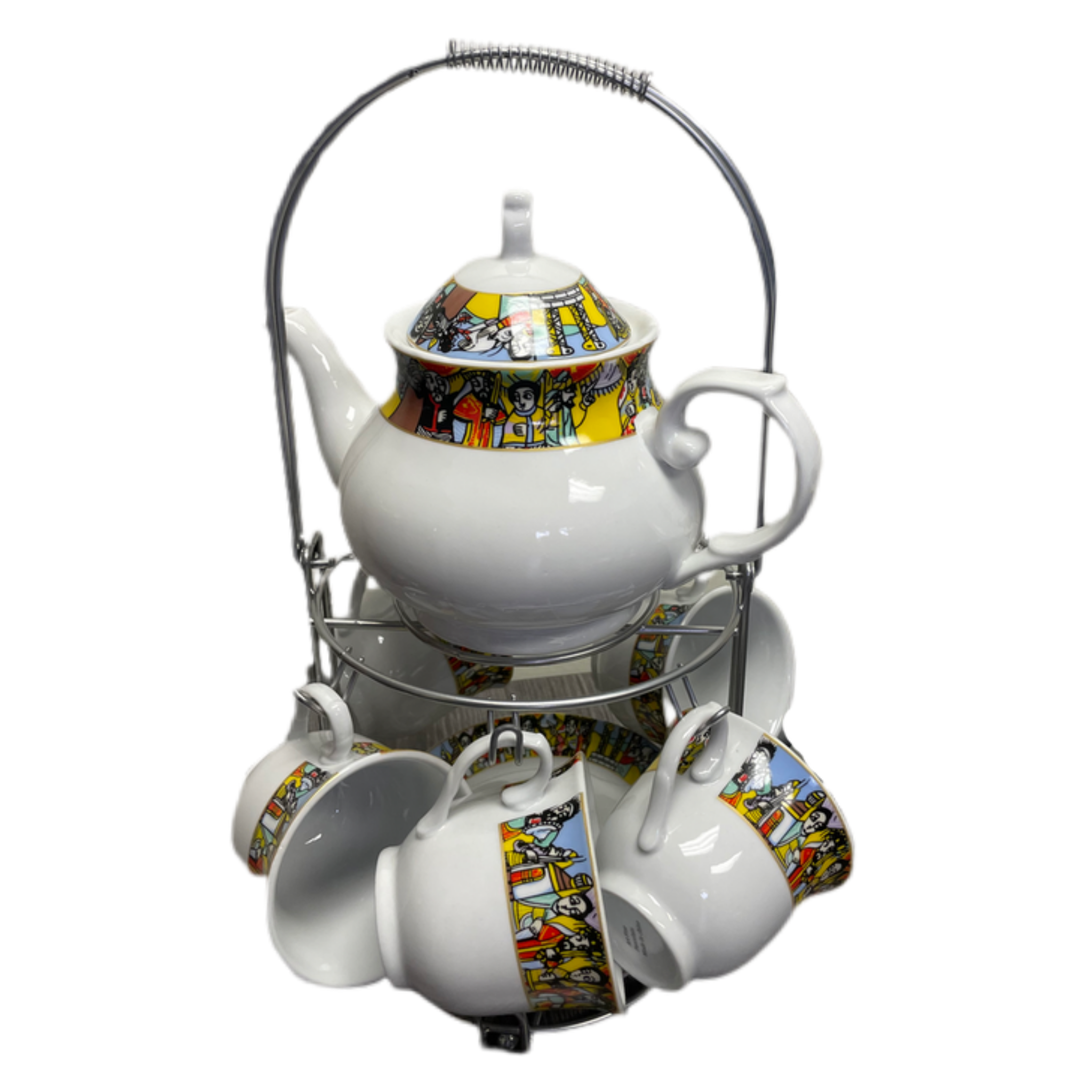 14 PCS Tea Set With Rack Saba Decor